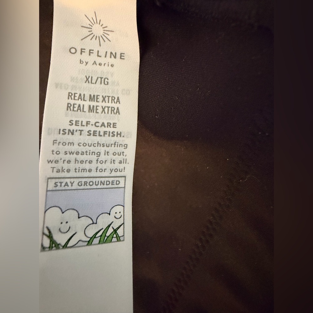 Aerie Offline Black Zip-Up Sports Bra NWOT - Picture 4 of 4
